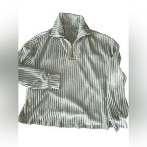 Ribbed Quarter-Zip Sweater